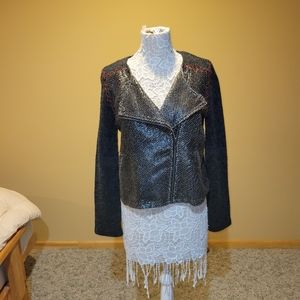 Hem & Thread unique zip up sweater